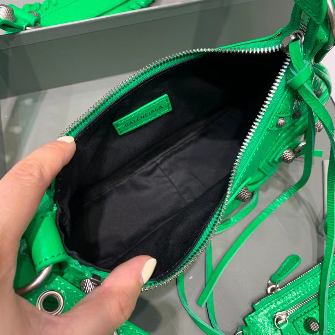Balenciaga Le Cagole XS Shoulder Bag In Green(26-12-6cm) - FashionPlug