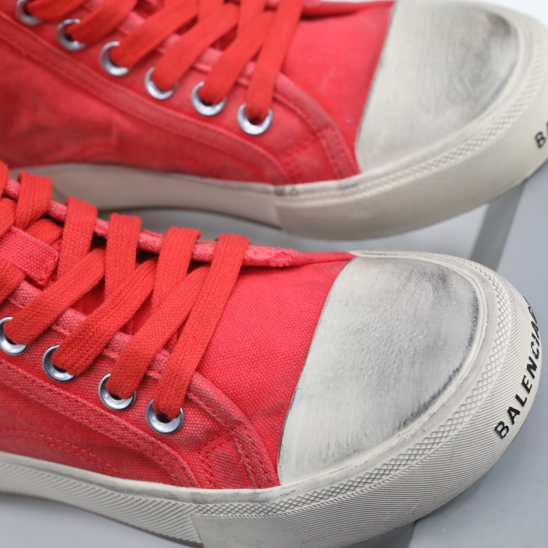 Balenciaga Men's  Paris High Top Sneaker In Red - FashionPlug