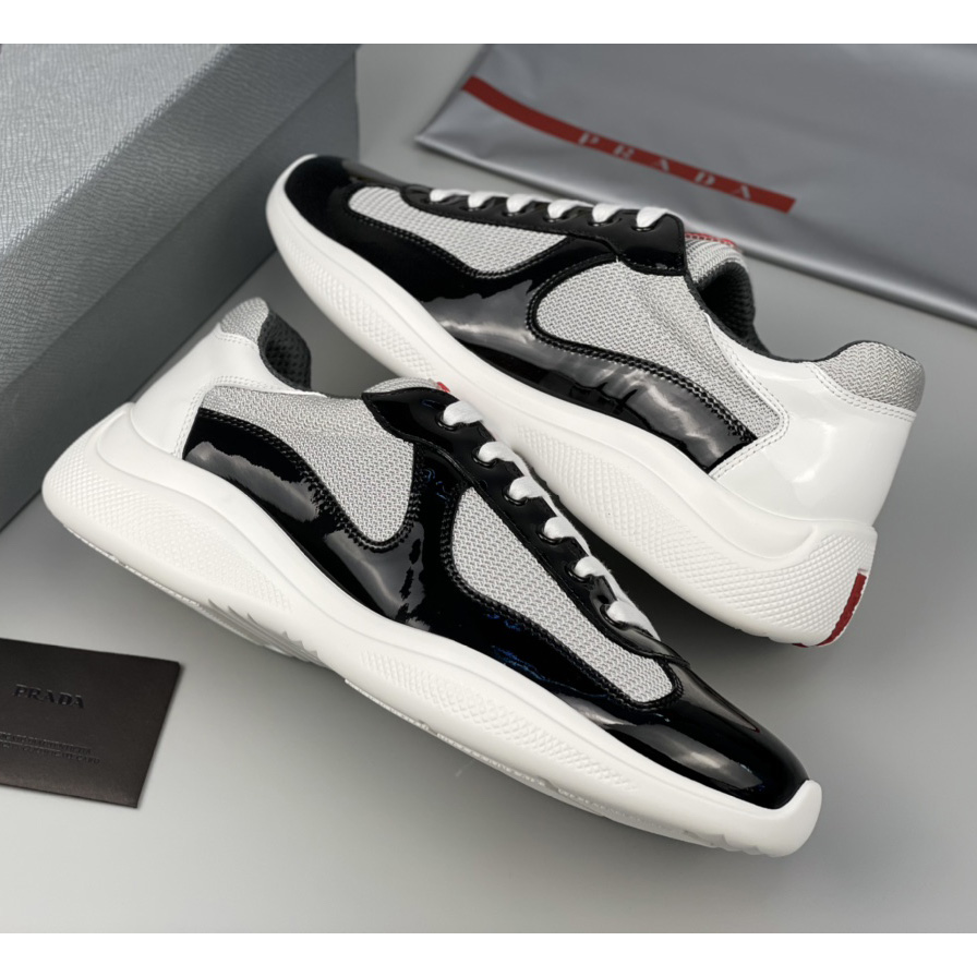 Prada Male America's Cup Sneaker In Black(upon uk size) - FashionPlug
