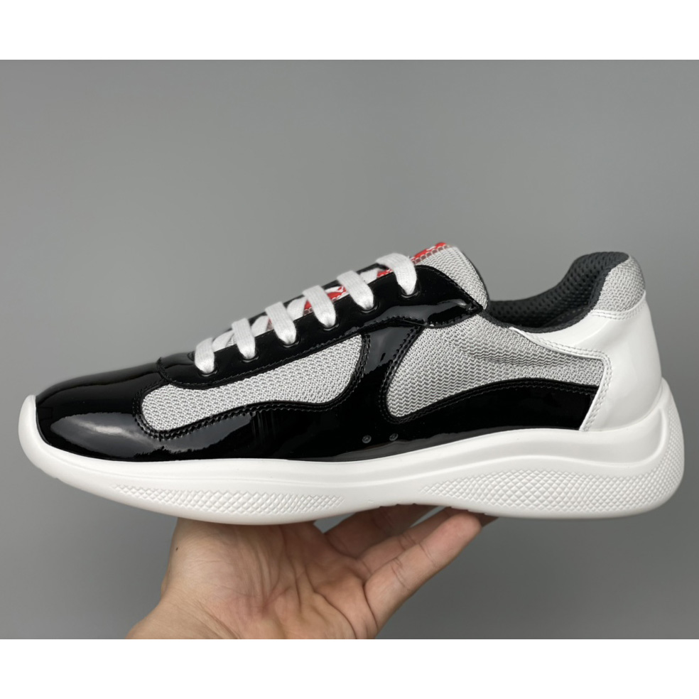 Prada Male America's Cup Sneaker In Black(upon uk size) - FashionPlug