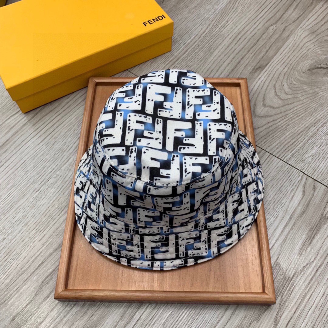 Fendi Multicolor Canvas Bucket Hat - FashionPlug