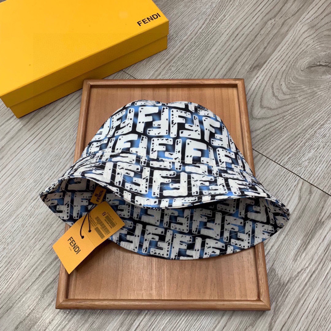 Fendi Multicolor Canvas Bucket Hat - FashionPlug