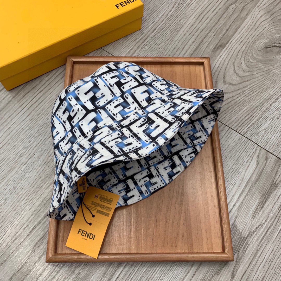 Fendi Multicolor Canvas Bucket Hat - FashionPlug