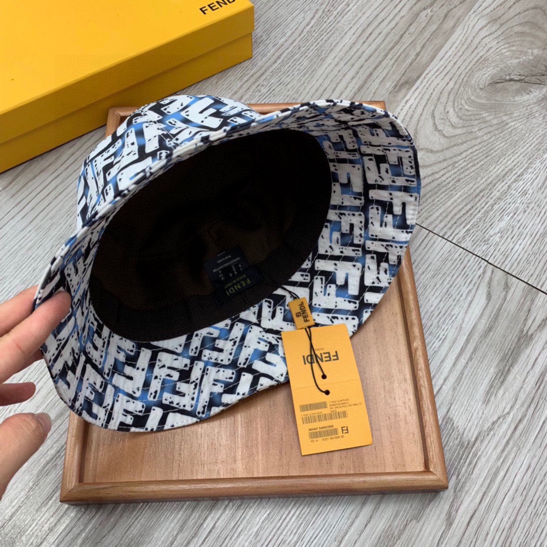 Fendi Multicolor Canvas Bucket Hat - FashionPlug