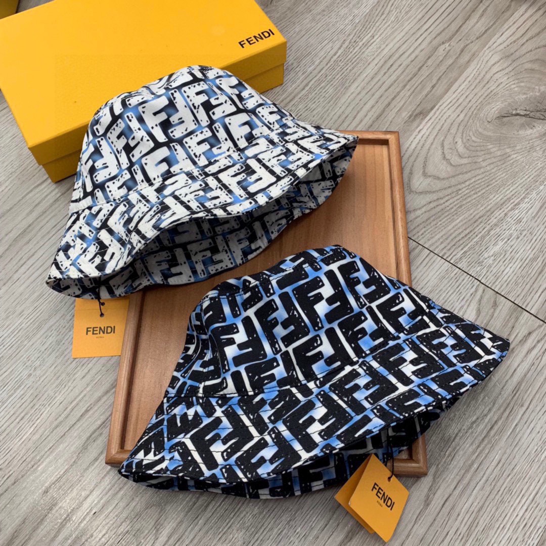 Fendi Multicolor Canvas Bucket Hat - FashionPlug
