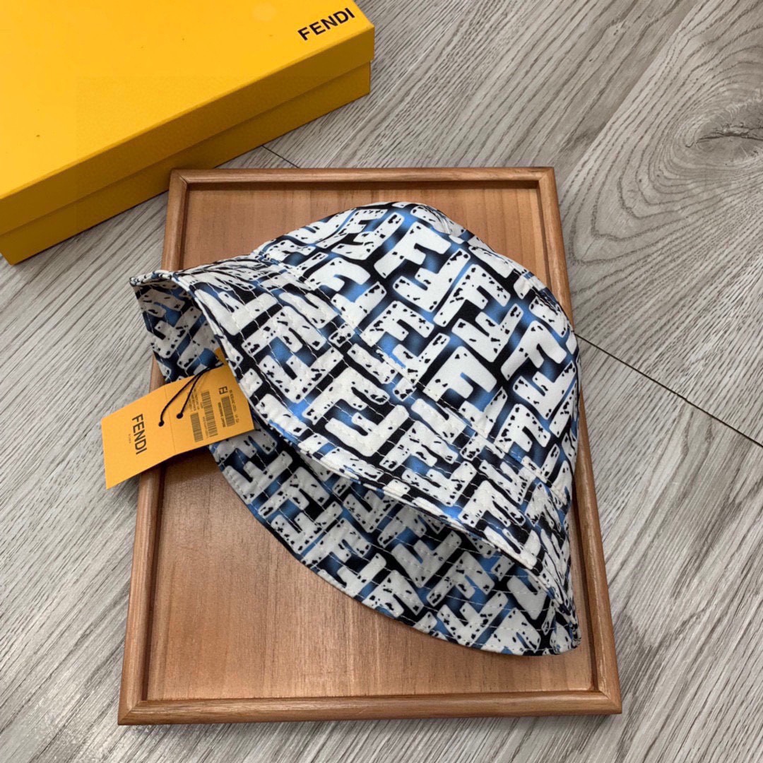 Fendi Multicolor Canvas Bucket Hat - FashionPlug