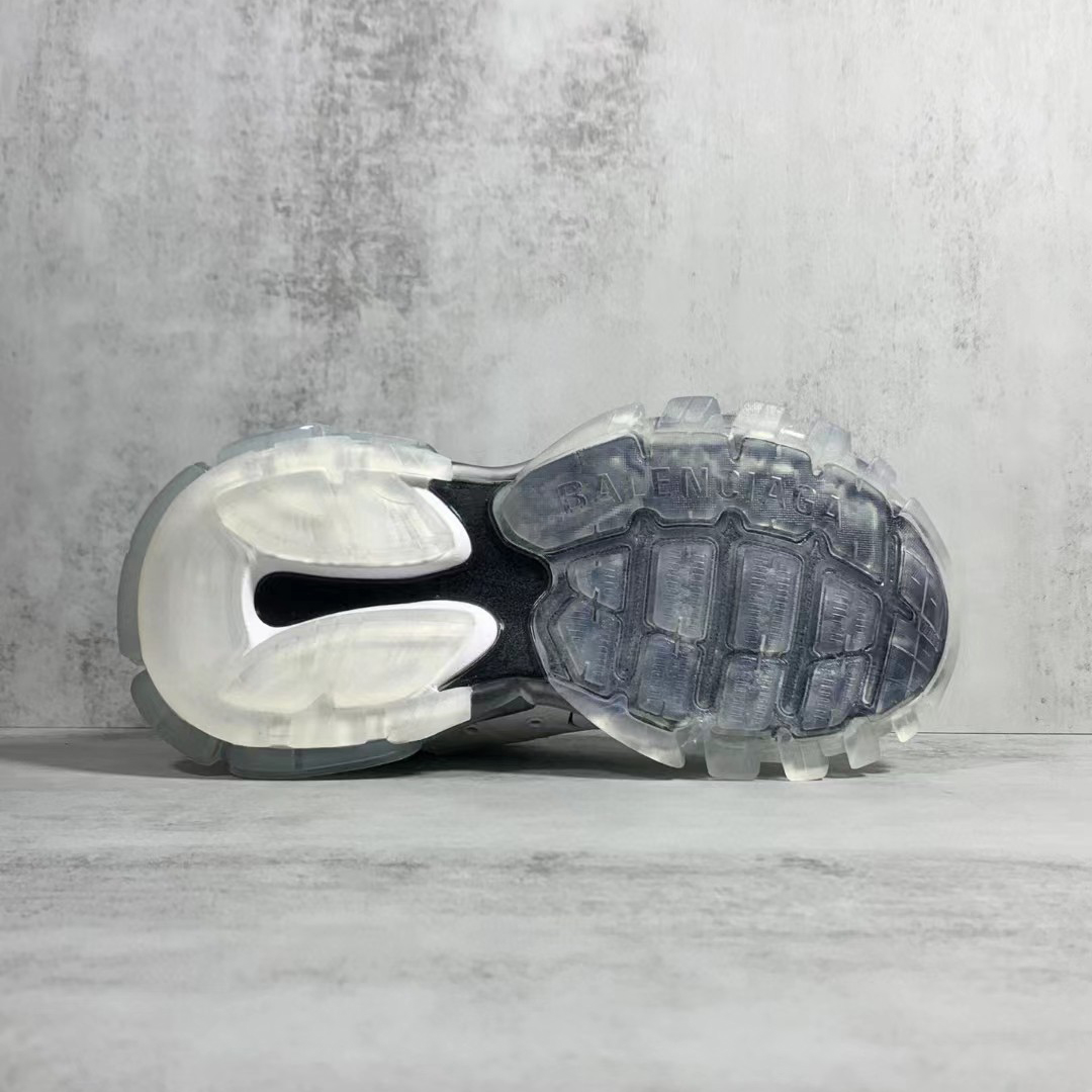 Balenciaga Track  Sneaker  Clear Sole In White - FashionPlug
