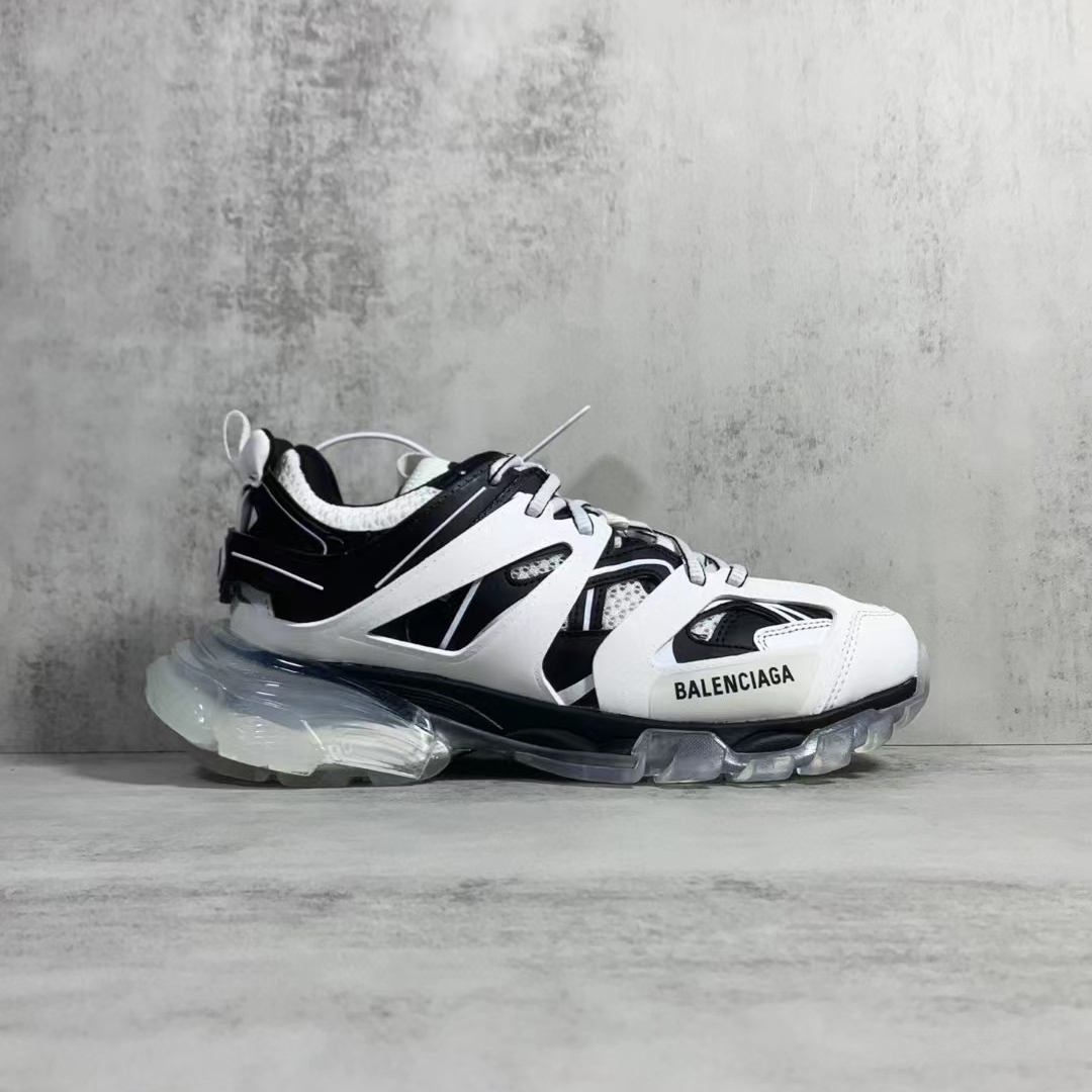 Balenciaga Track  Sneaker  Clear Sole In White - FashionPlug