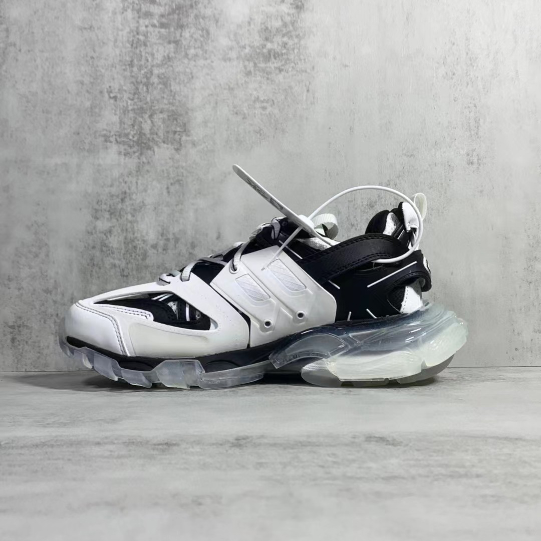 Balenciaga Track  Sneaker  Clear Sole In White - FashionPlug