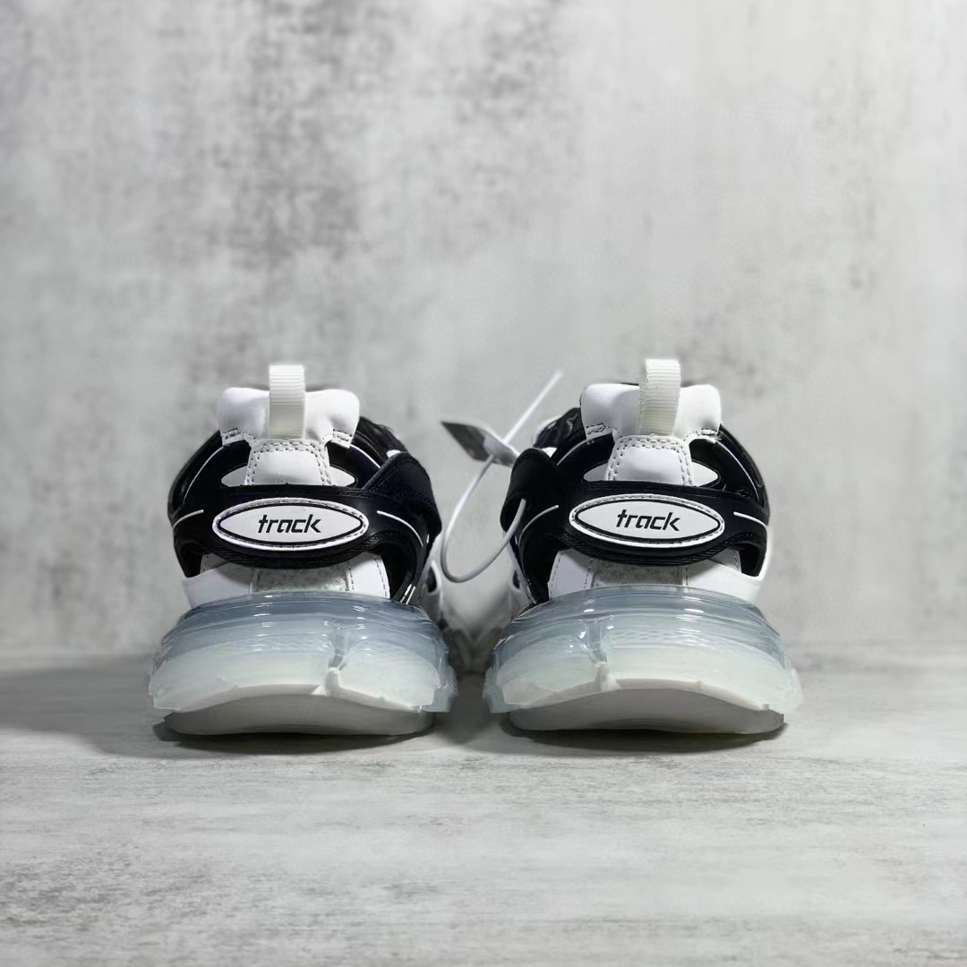 Balenciaga Track  Sneaker  Clear Sole In White - FashionPlug