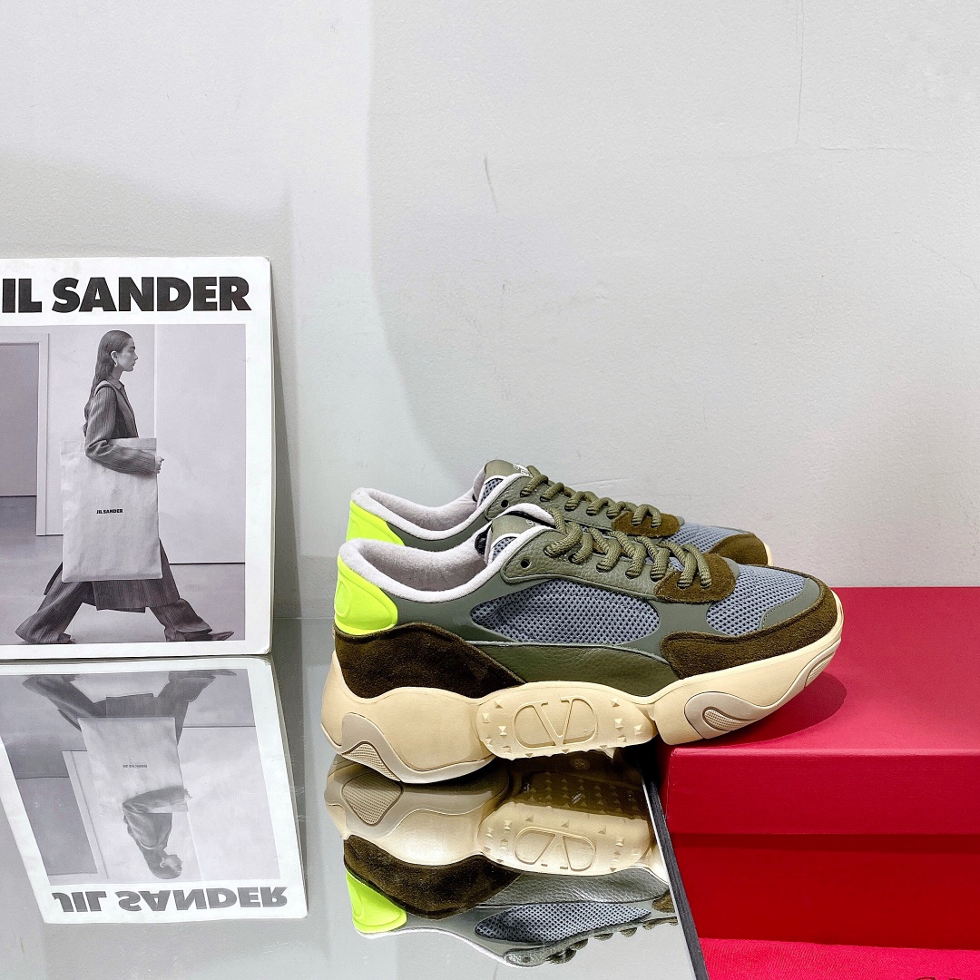 Valenti Mesh Fabric And Suede Sneakers - FashionPlug