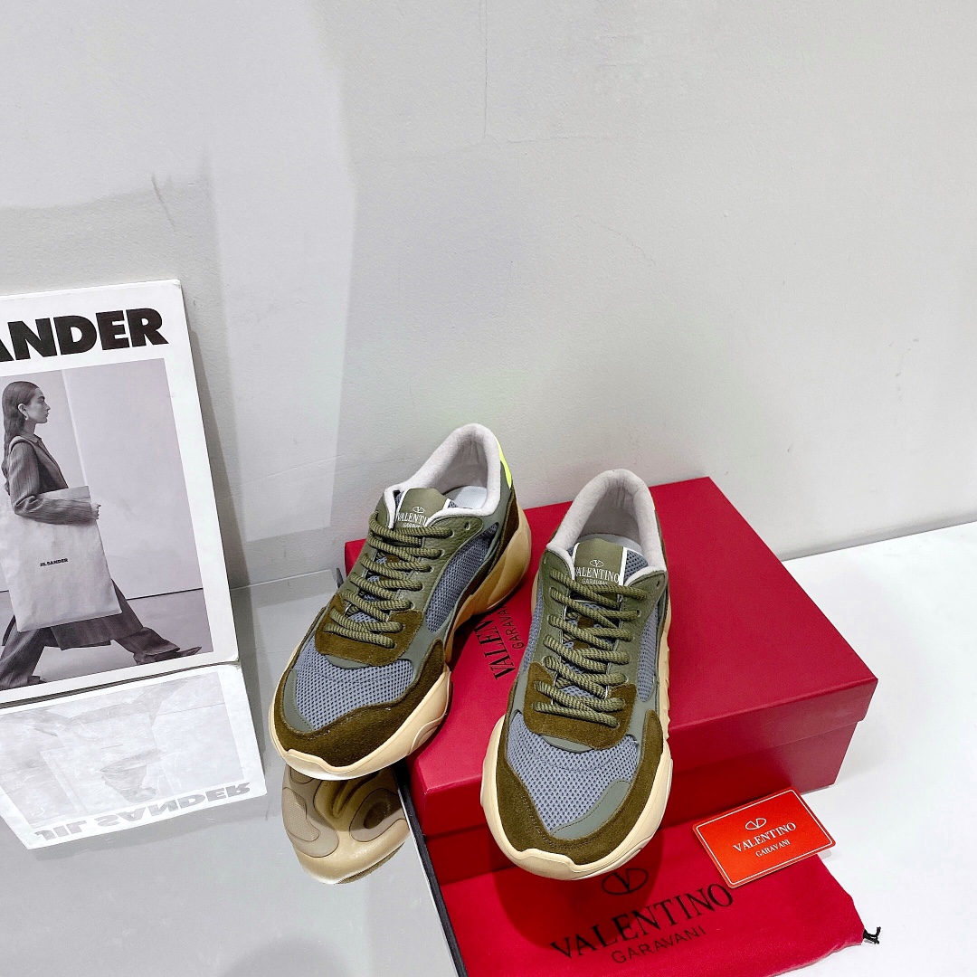 Valenti Mesh Fabric And Suede Sneakers - FashionPlug