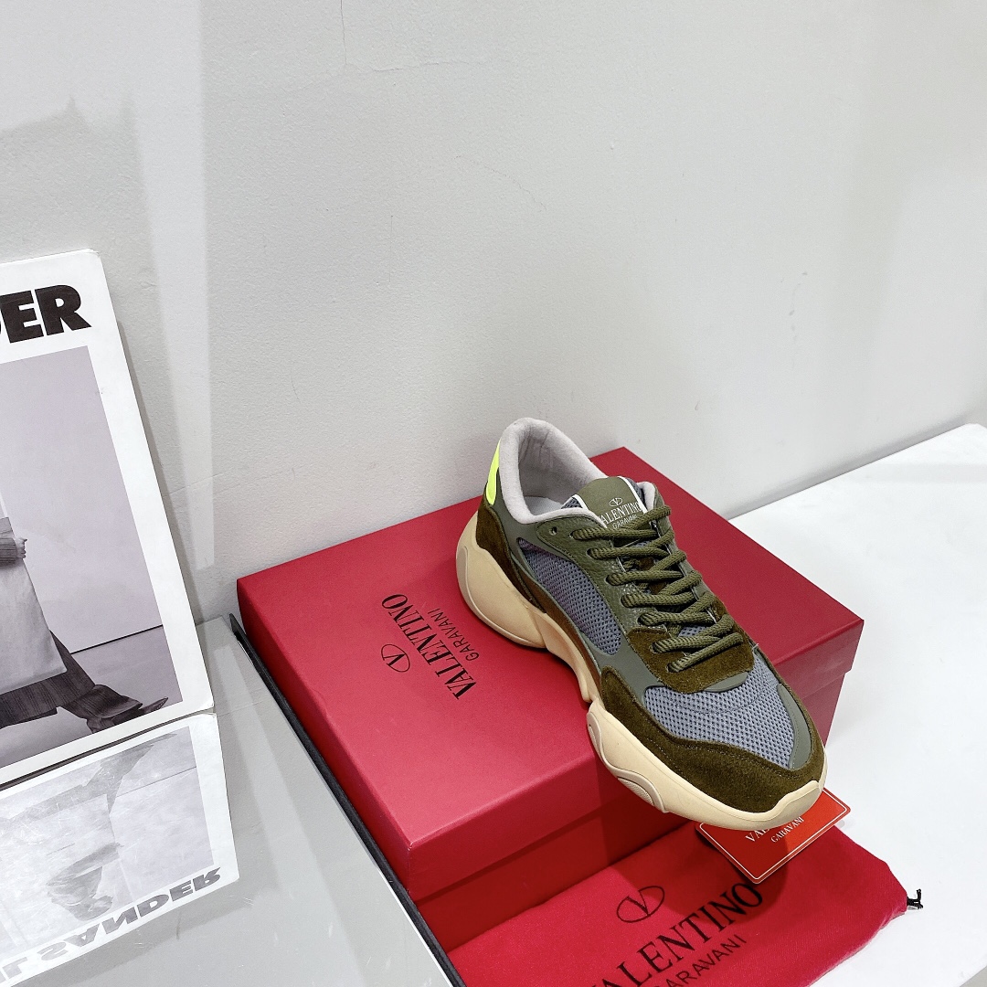 Valenti Mesh Fabric And Suede Sneakers - FashionPlug