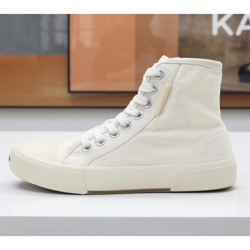 Balenciaga Men's  Paris High Top Sneaker In White - FashionPlug