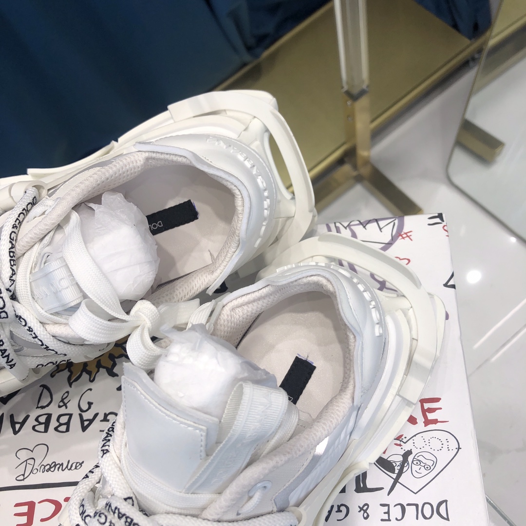 Dolce & Gabbana Mixed-Material Space Sneakers - FashionPlug