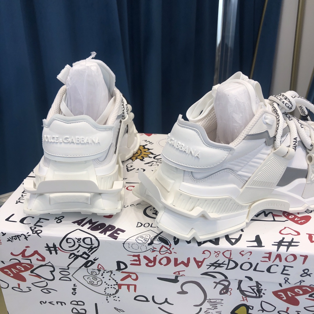 Dolce & Gabbana Mixed-Material Space Sneakers - FashionPlug