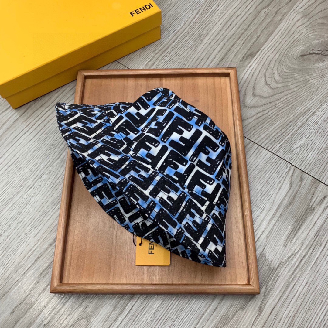 Fendi Multicolor Canvas Bucket Hat - FashionPlug