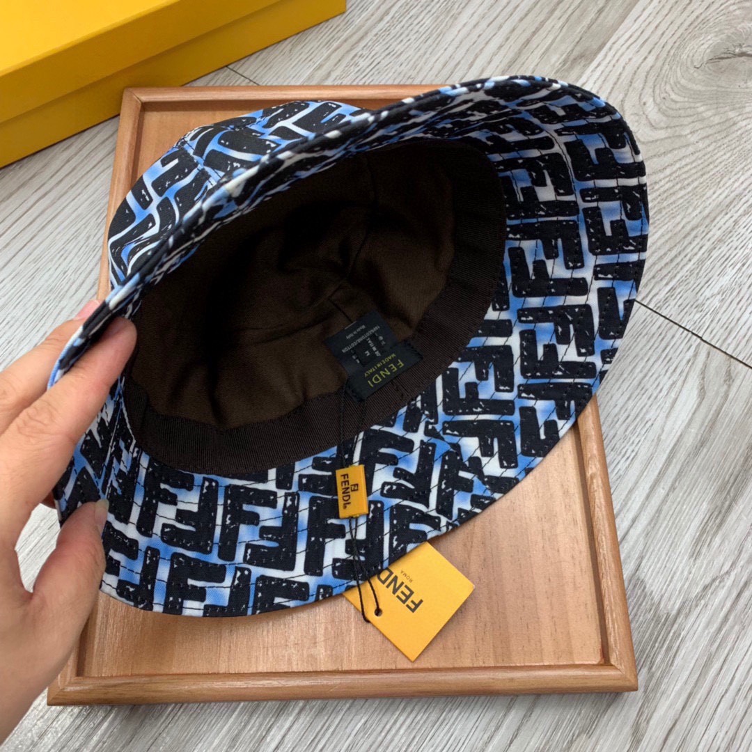 Fendi Multicolor Canvas Bucket Hat - FashionPlug