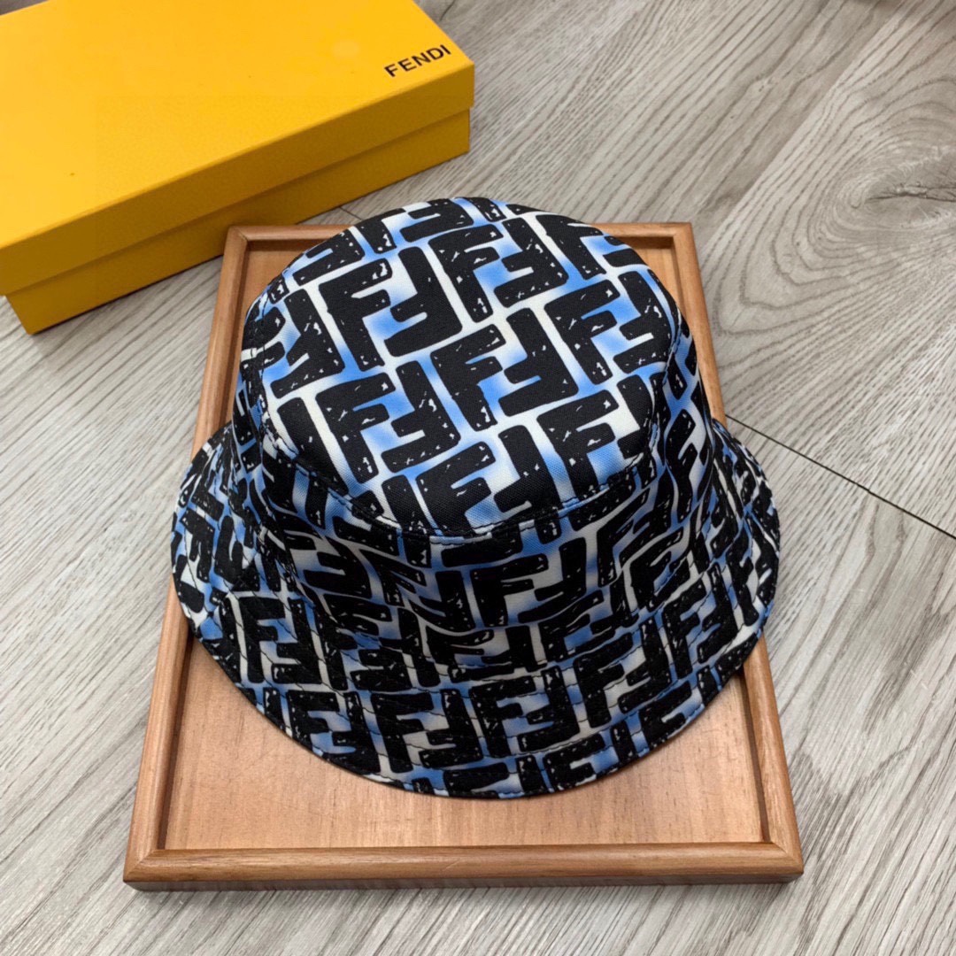 Fendi Multicolor Canvas Bucket Hat - FashionPlug