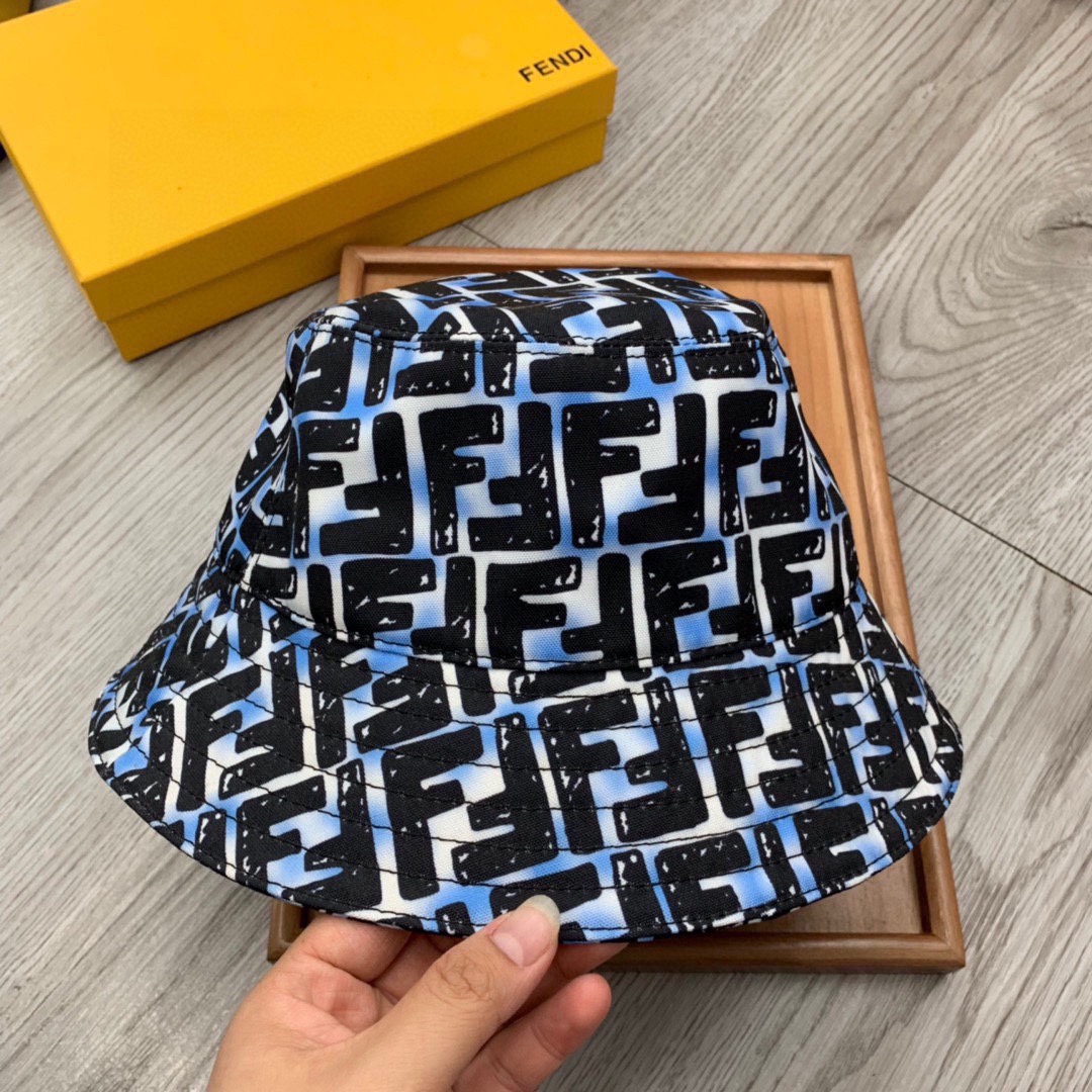 Fendi Multicolor Canvas Bucket Hat - FashionPlug