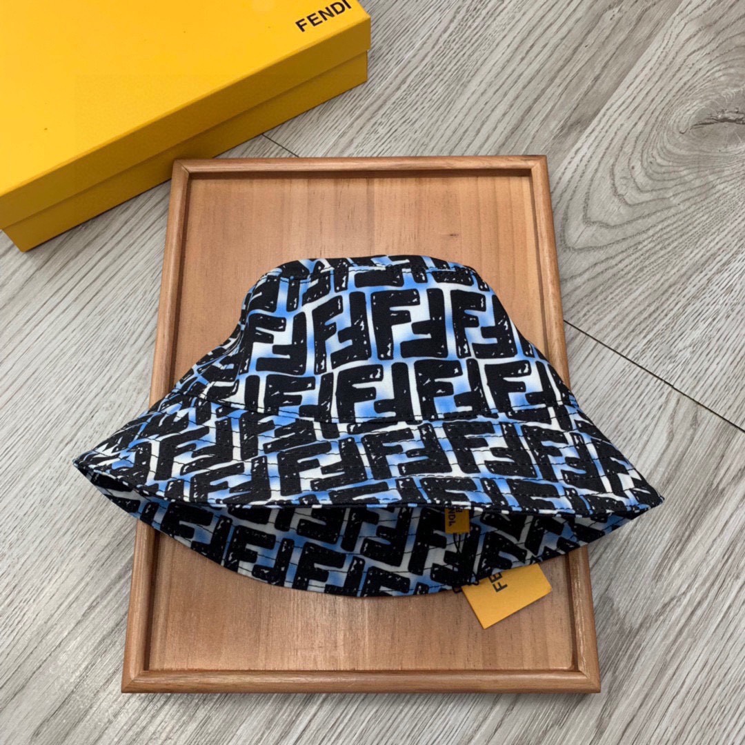 Fendi Multicolor Canvas Bucket Hat - FashionPlug
