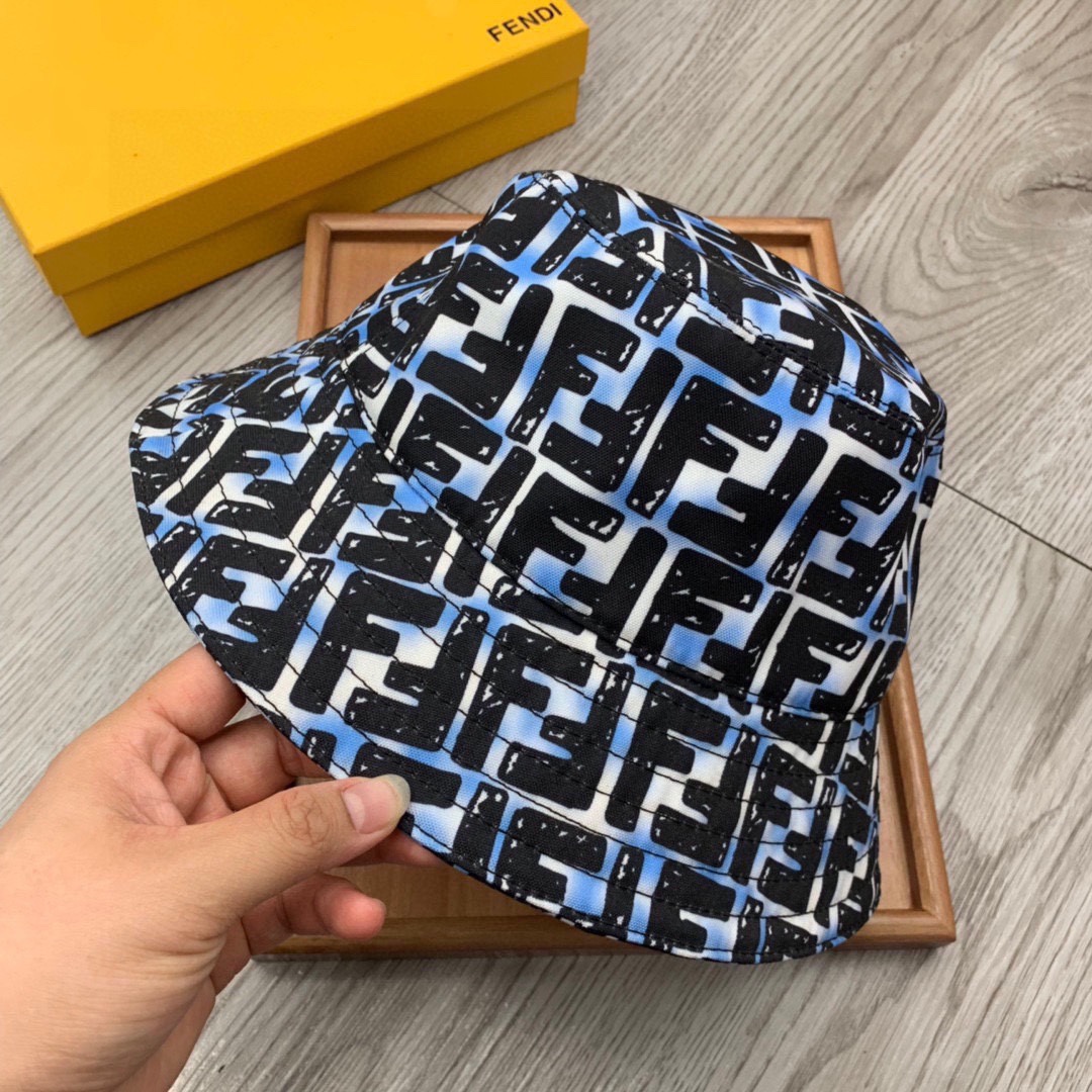 Fendi Multicolor Canvas Bucket Hat - FashionPlug