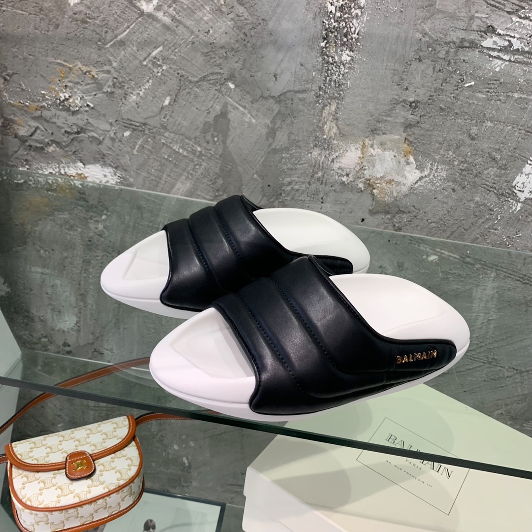 Balmain B-It-Puffy Slides - FashionPlug