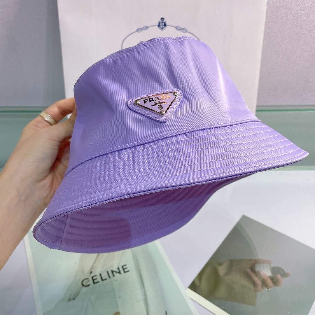 Prada Canvas Bucket Hat - FashionPlug