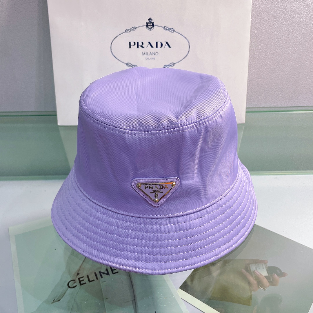 Prada Canvas Bucket Hat - FashionPlug