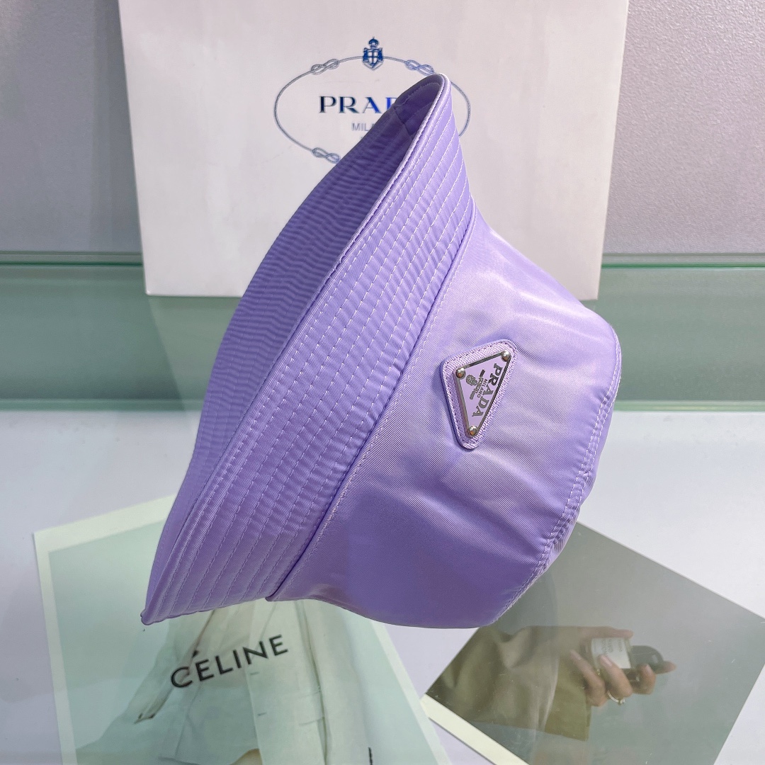 Prada Canvas Bucket Hat - FashionPlug