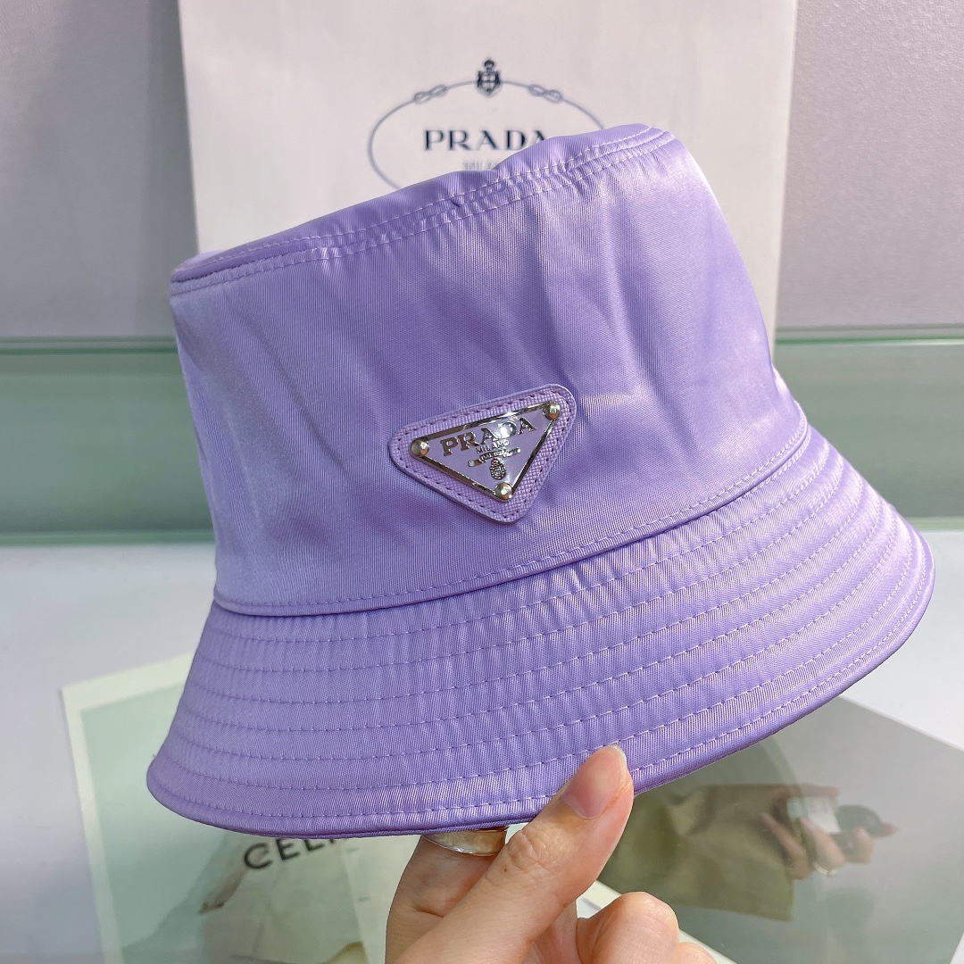 Prada Canvas Bucket Hat - FashionPlug