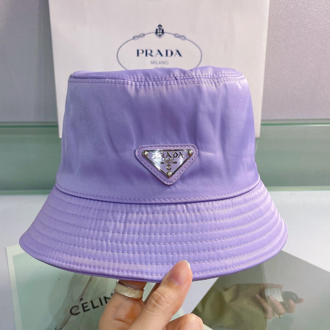 Prada Canvas Bucket Hat - FashionPlug