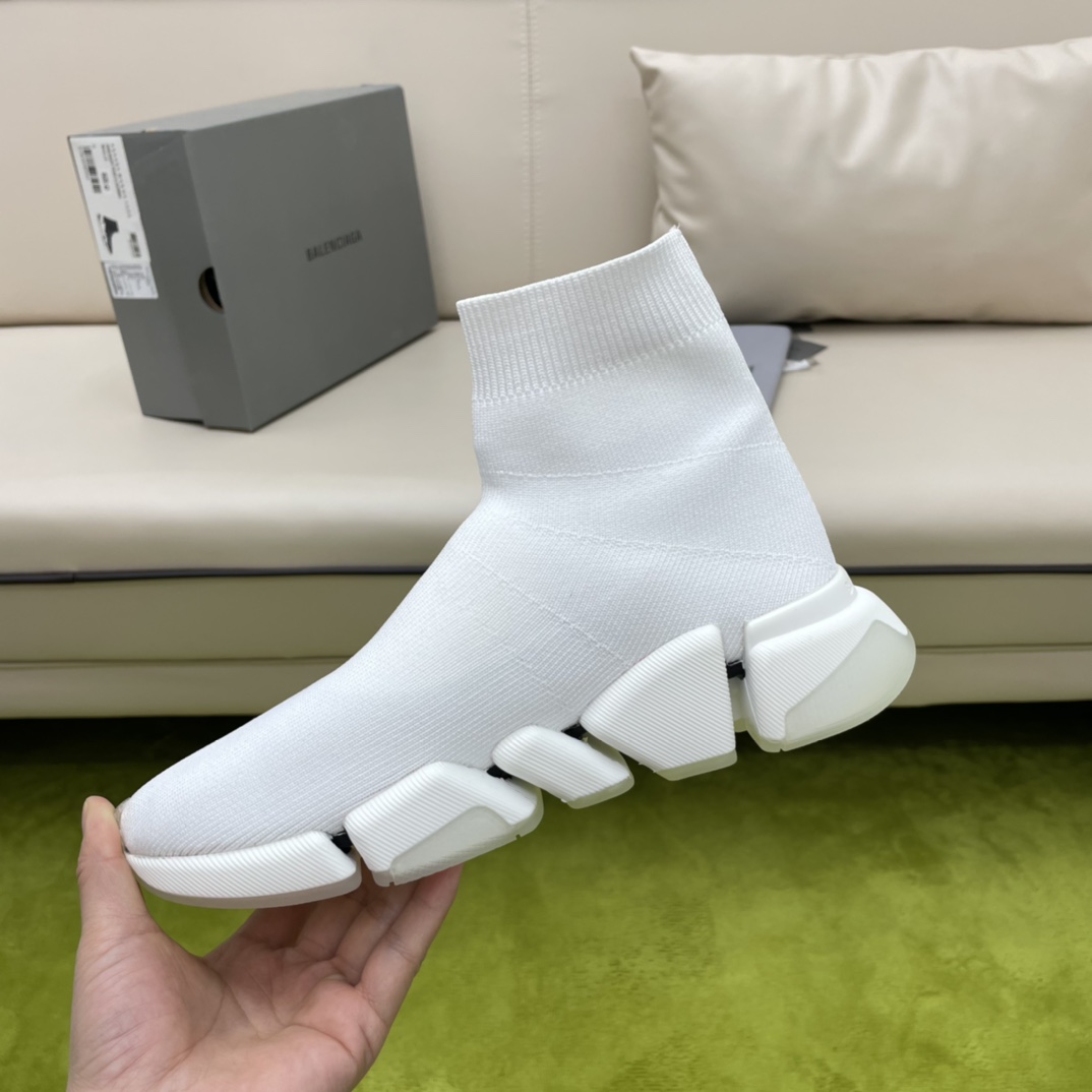 Balenciaga  Speed 2.0 Recycled Knit Sneaker  - FashionPlug