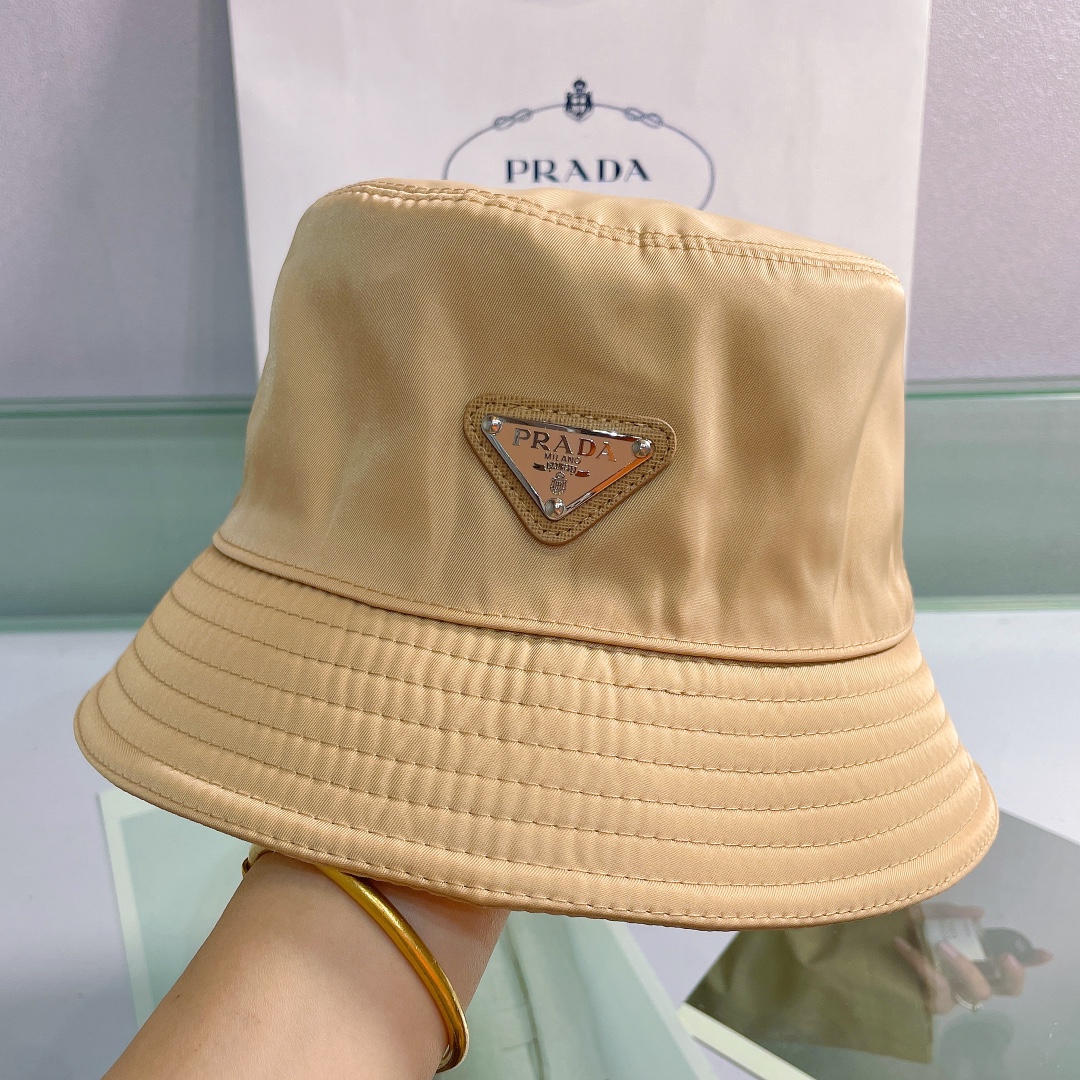Prada Canvas Bucket Hat - FashionPlug