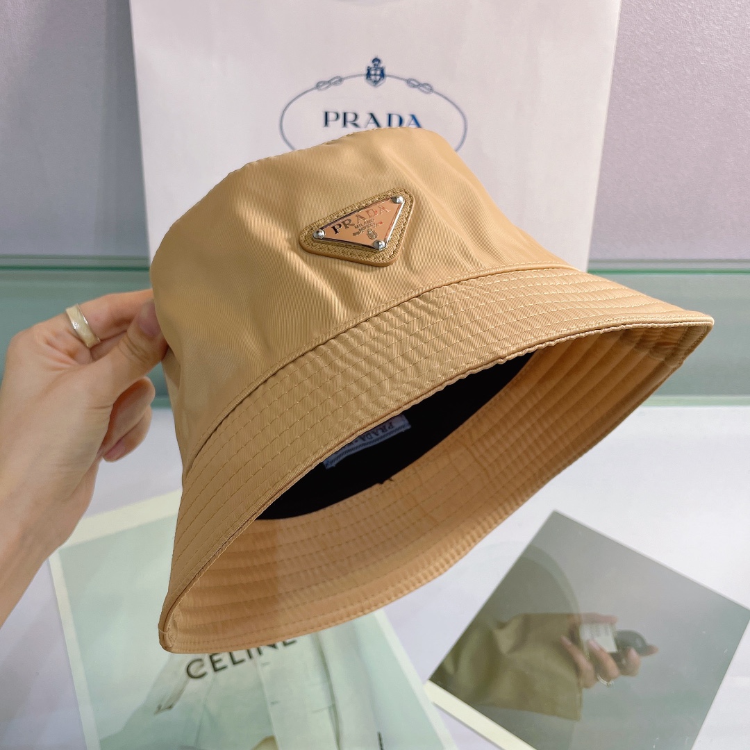 Prada Canvas Bucket Hat - FashionPlug