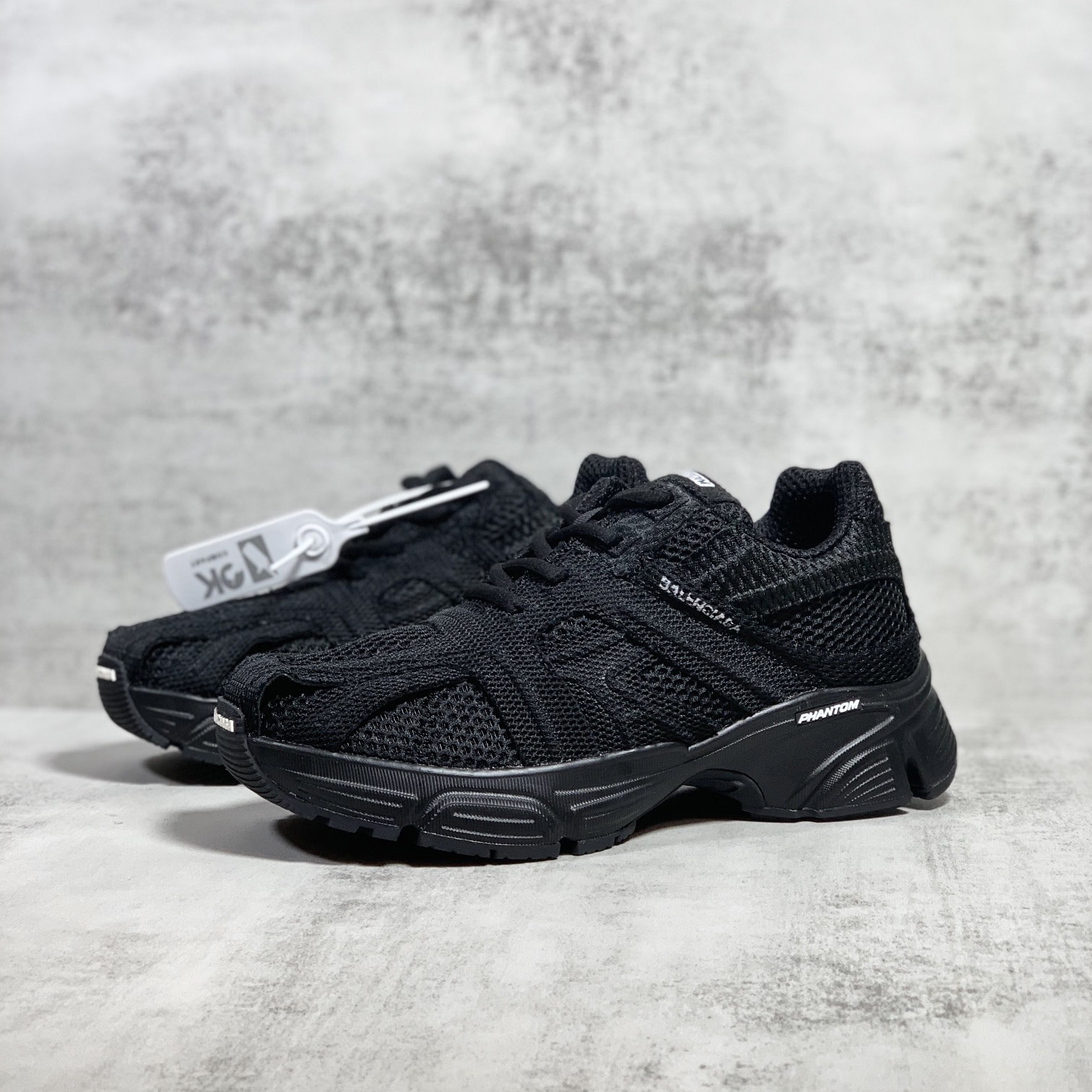 Balenciaga Men's Phantom Sneaker Washed In Black - FashionPlug