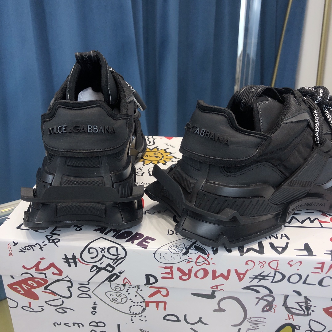 Dolce & Gabbana Mixed-Material Space Sneakers - FashionPlug