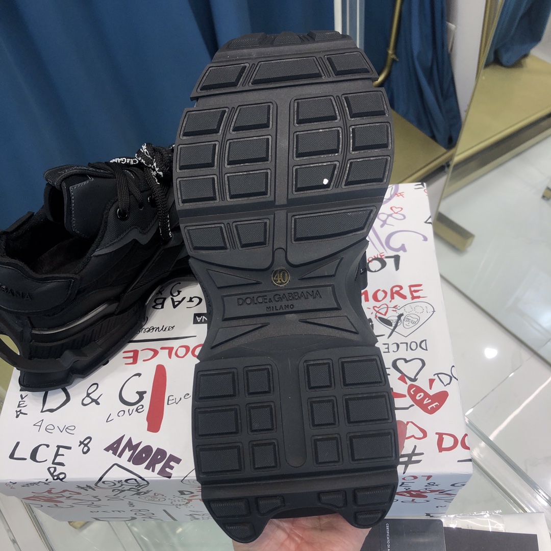 Dolce & Gabbana Mixed-Material Space Sneakers - FashionPlug