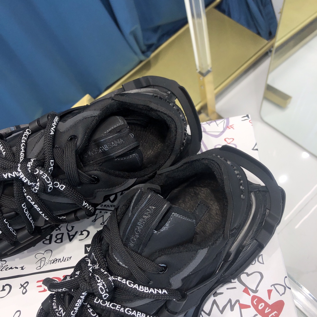 Dolce & Gabbana Mixed-Material Space Sneakers - FashionPlug
