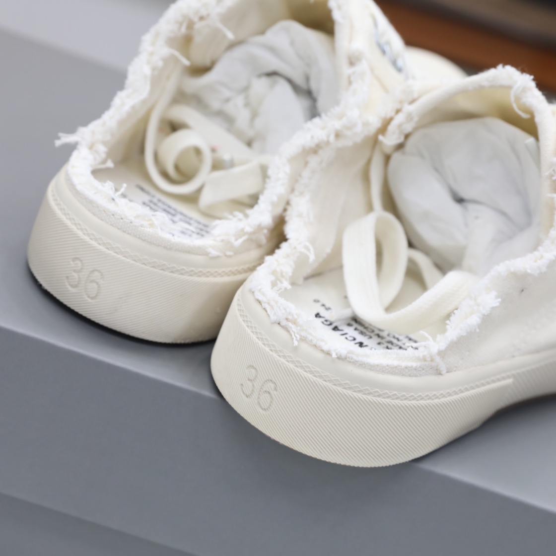 Balenciaga Men's Paris Sneaker Mule In White - FashionPlug