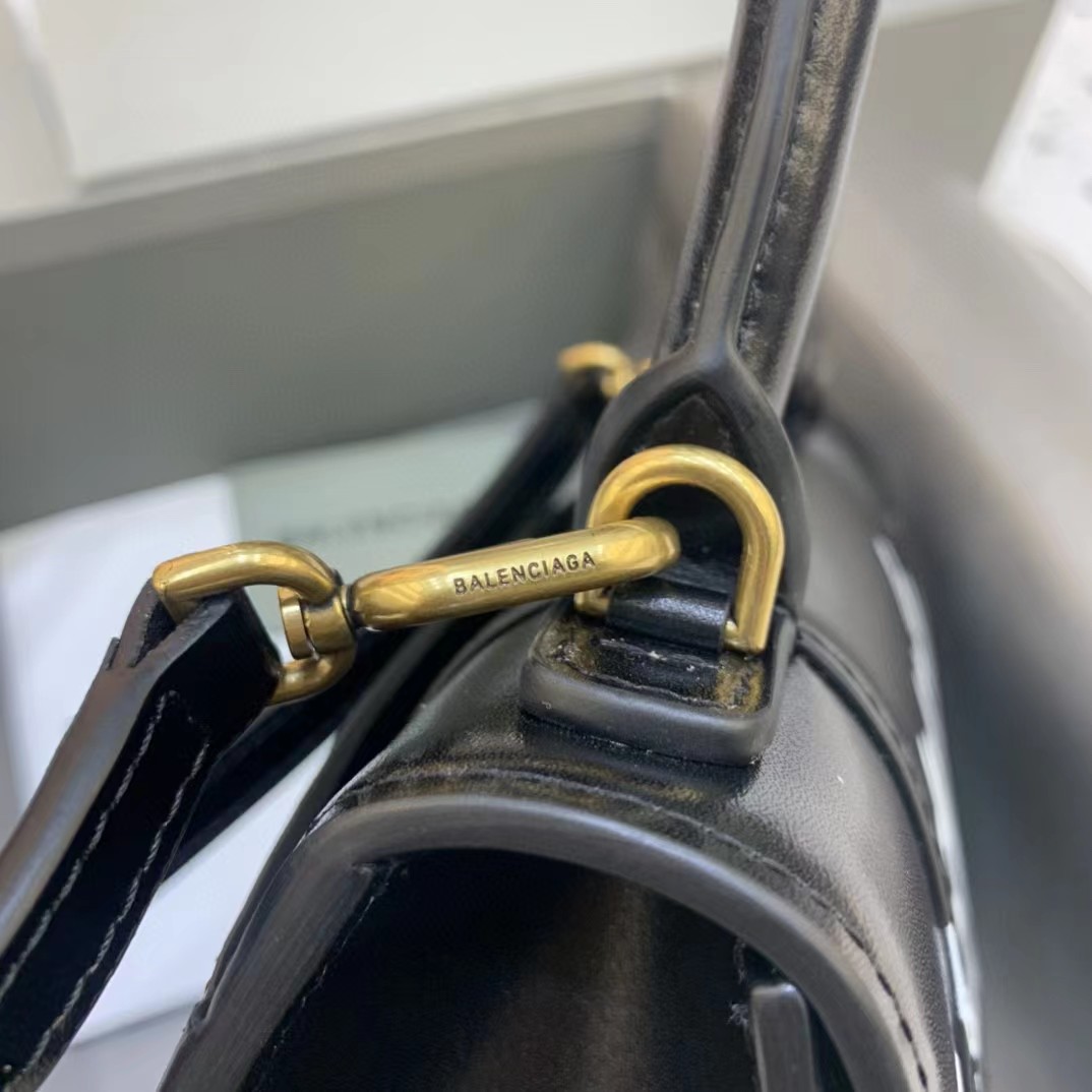 Balenciaga Logo Print Leather Handbag(19-11-8 cm) - FashionPlug