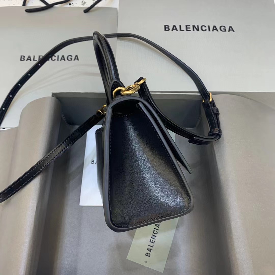 Balenciaga Logo Print Leather Handbag(19-11-8 cm) - FashionPlug