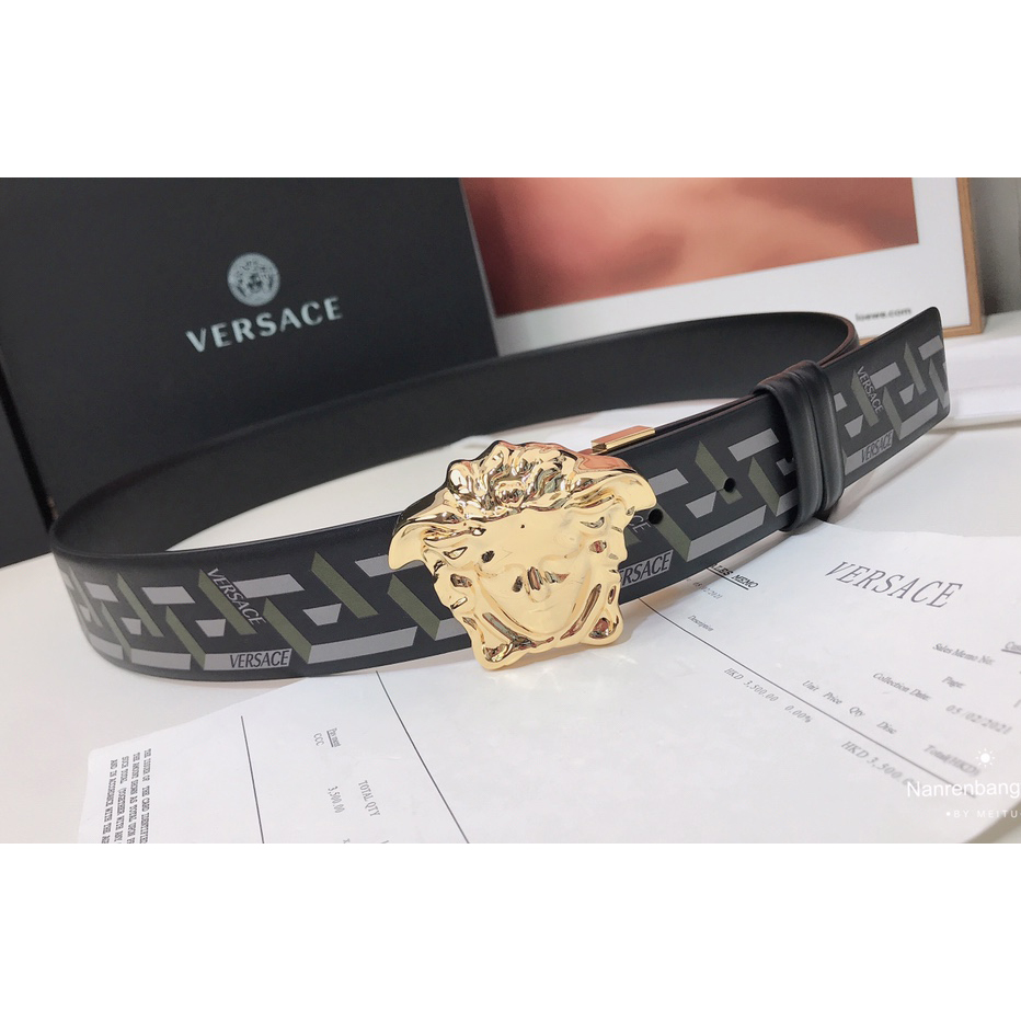 Versace La Greca Print 40 MM Belt  - FashionPlug