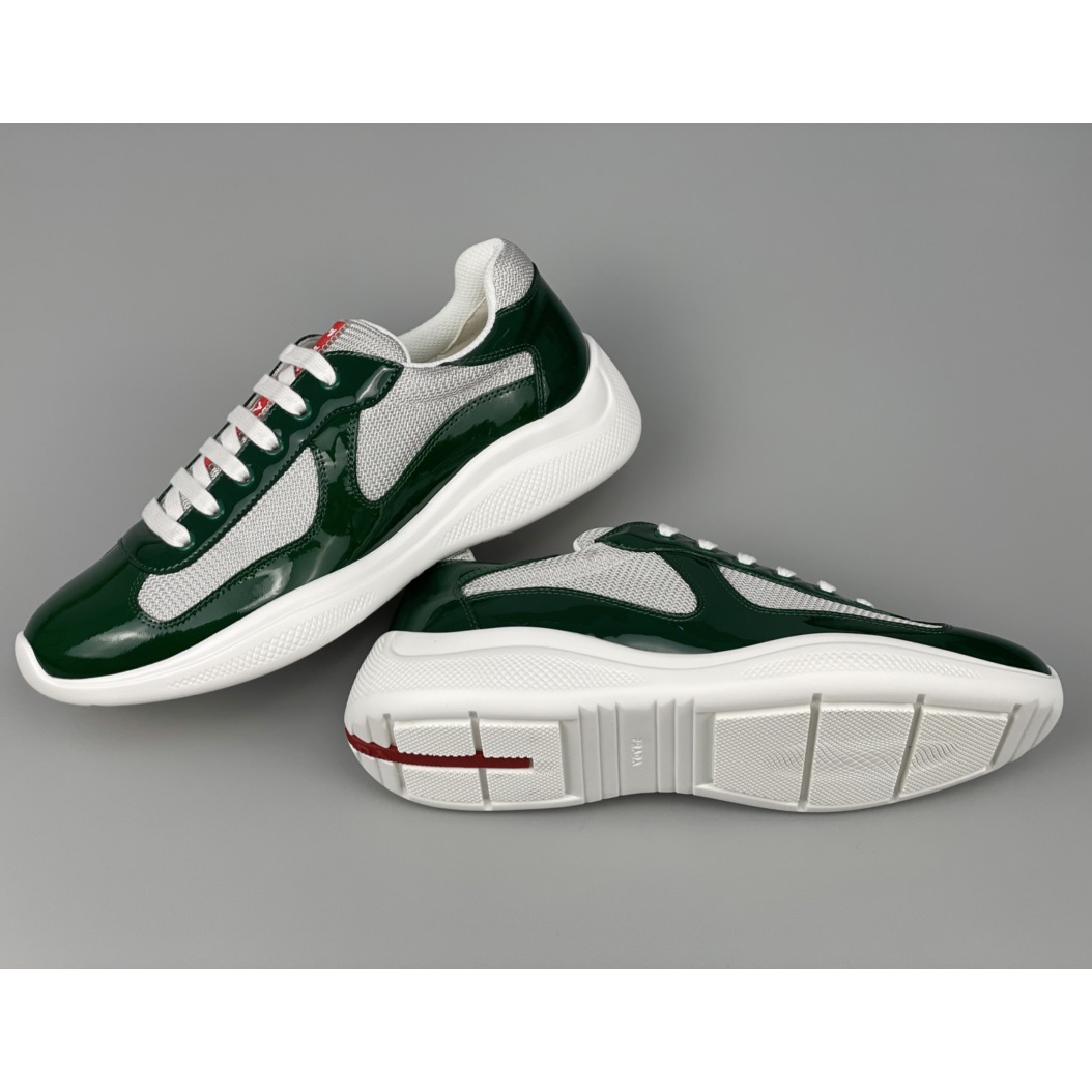 Prada Male America's Cup Sneaker In Green(Upon UK size) - FashionPlug