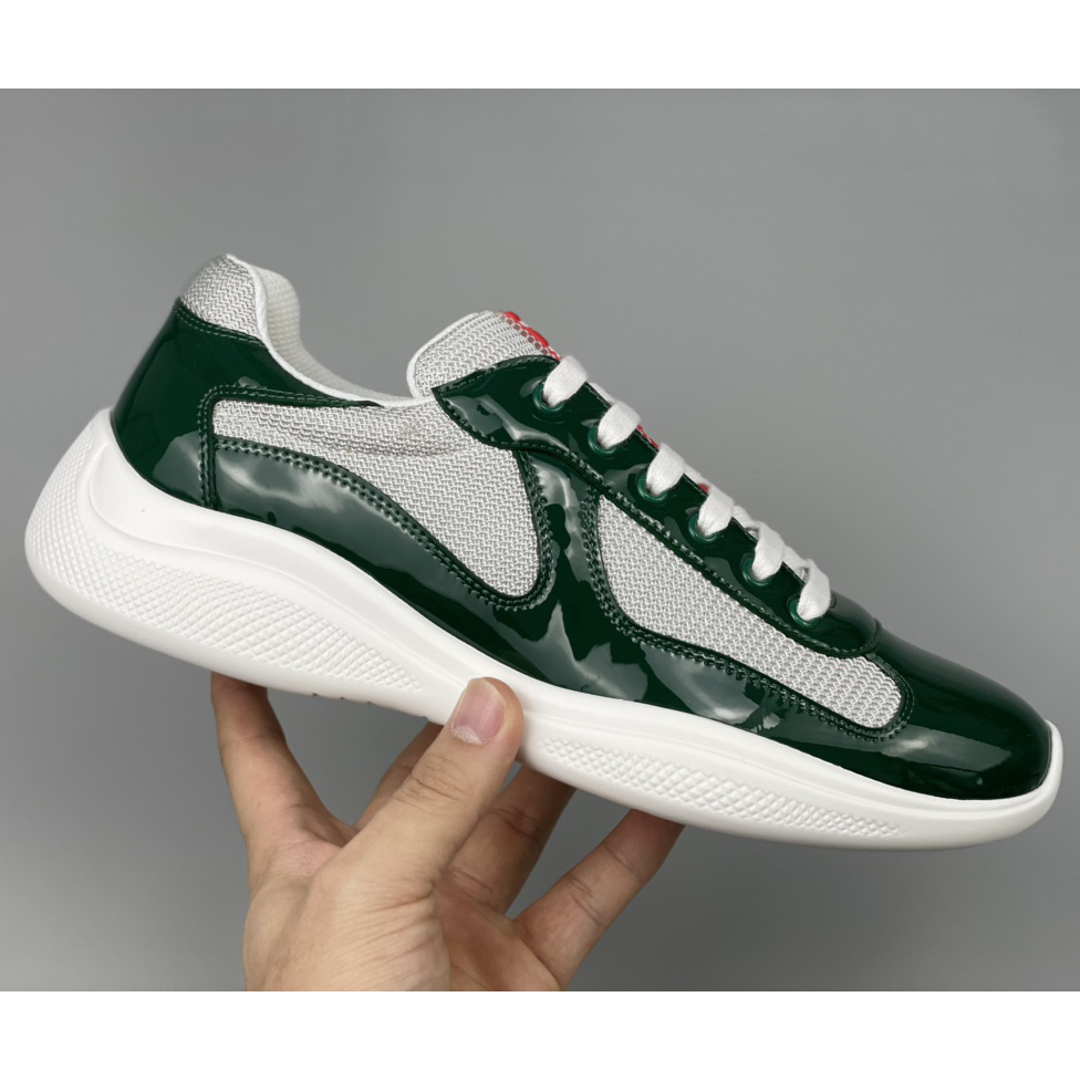 Prada Male America's Cup Sneaker In Green(Upon UK size) - FashionPlug