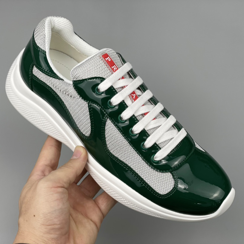 Prada Male America's Cup Sneaker In Green(Upon UK size) - FashionPlug