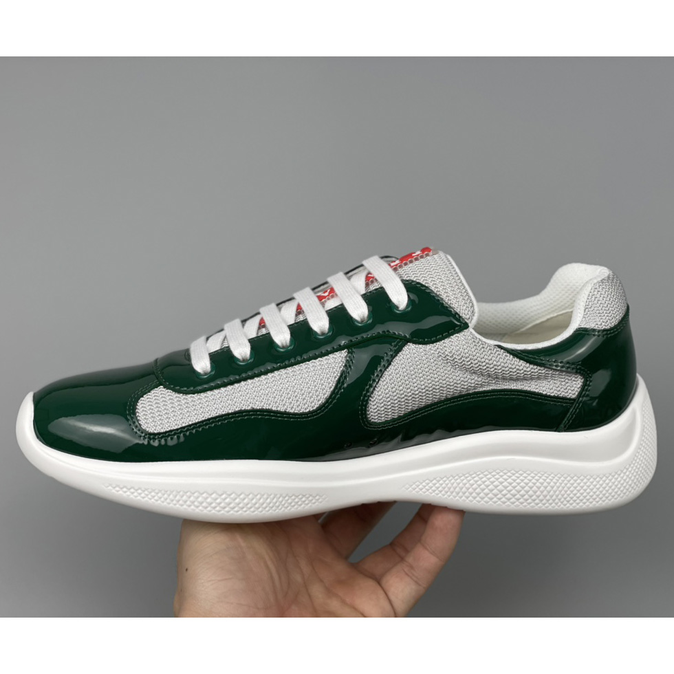 Prada Male America's Cup Sneaker In Green(Upon UK size) - FashionPlug