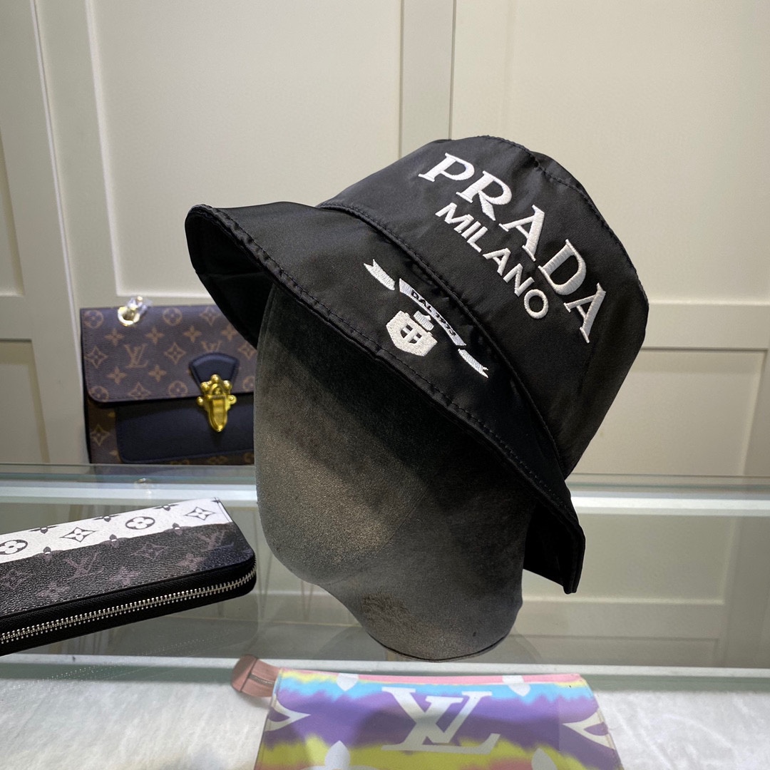 Prada Canvas Bucket Hat - FashionPlug