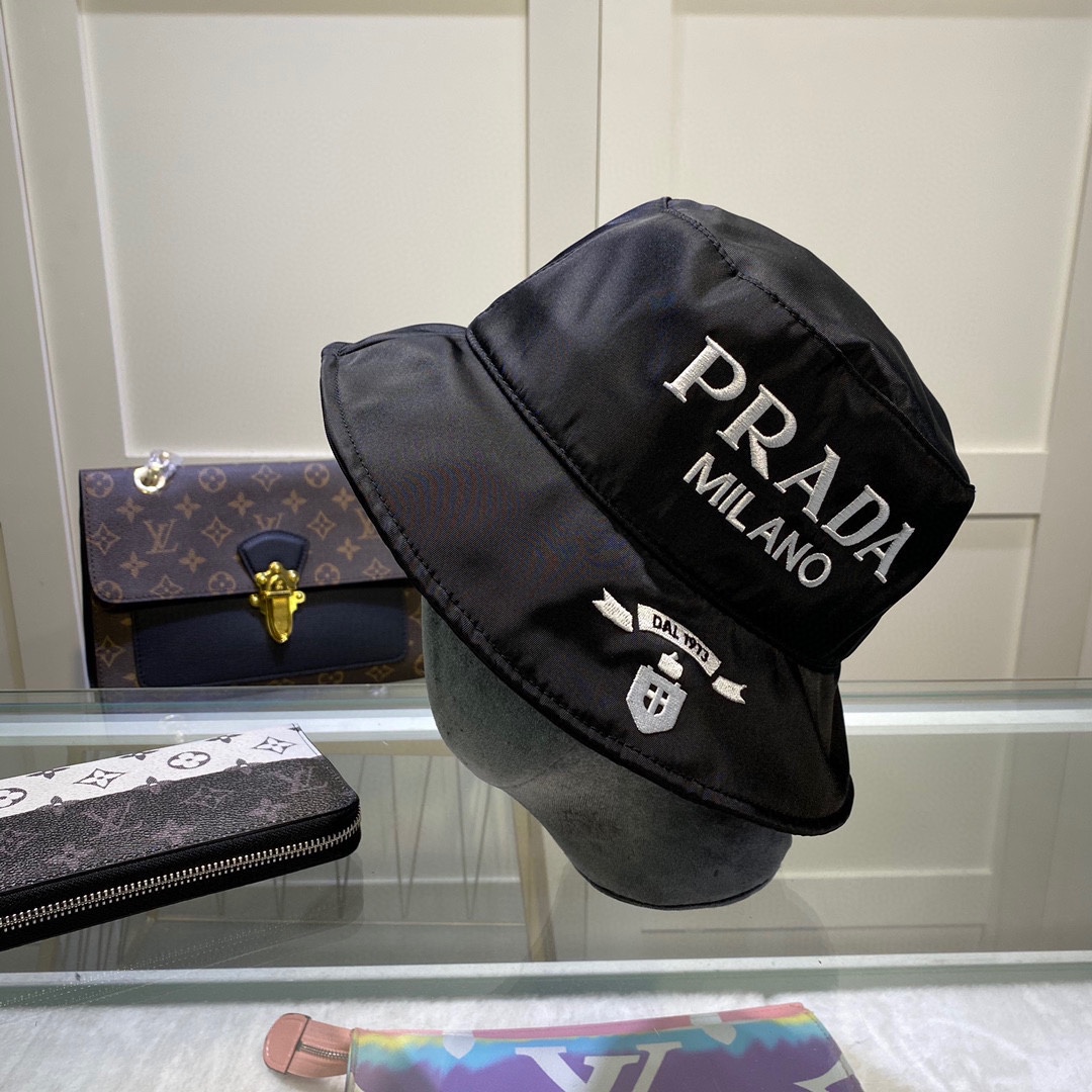 Prada Canvas Bucket Hat - FashionPlug