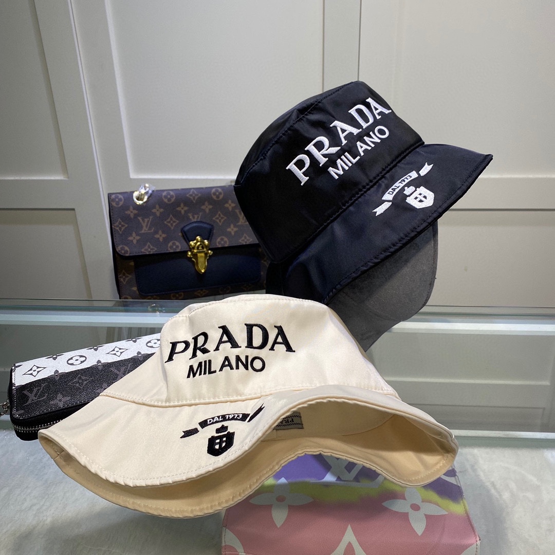 Prada Canvas Bucket Hat - FashionPlug